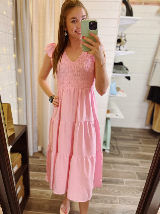 Pink Midi Dress