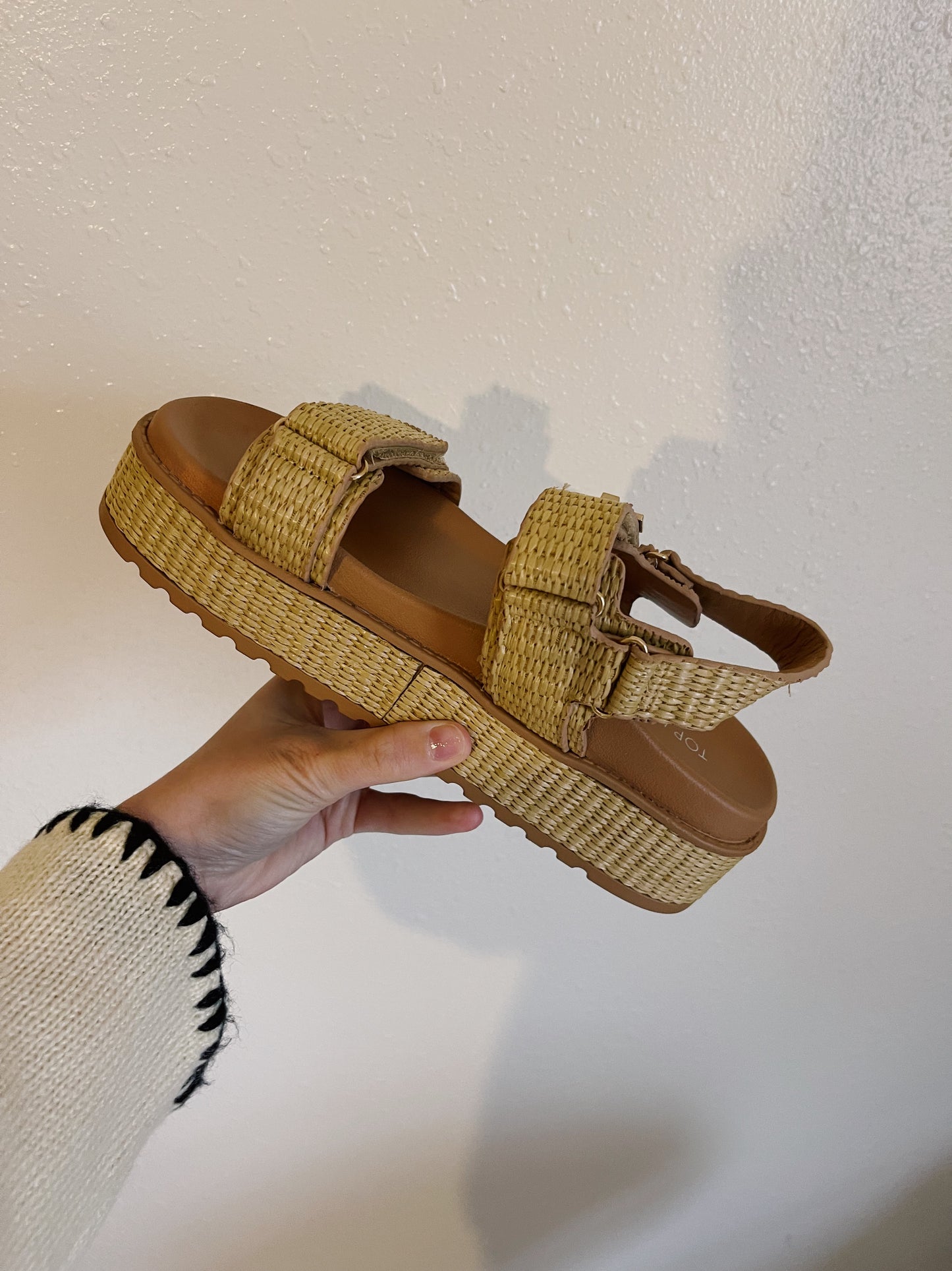 Beige Platform Sandals