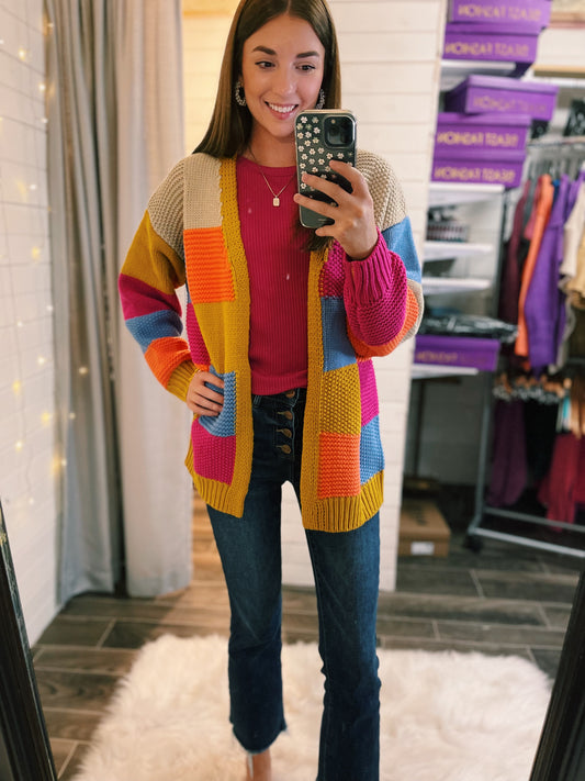 Colorblock Cardigan